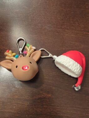 Bath And Body Works Christmas Hand Sanitizer Holder Keychains Set Of 2